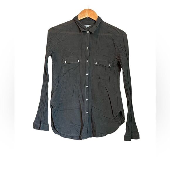 3 for $30! Aerie grey button down shirt. Size Small - Picture 1 of 13